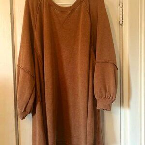 American Eagle camel sweatshirt dress, size M